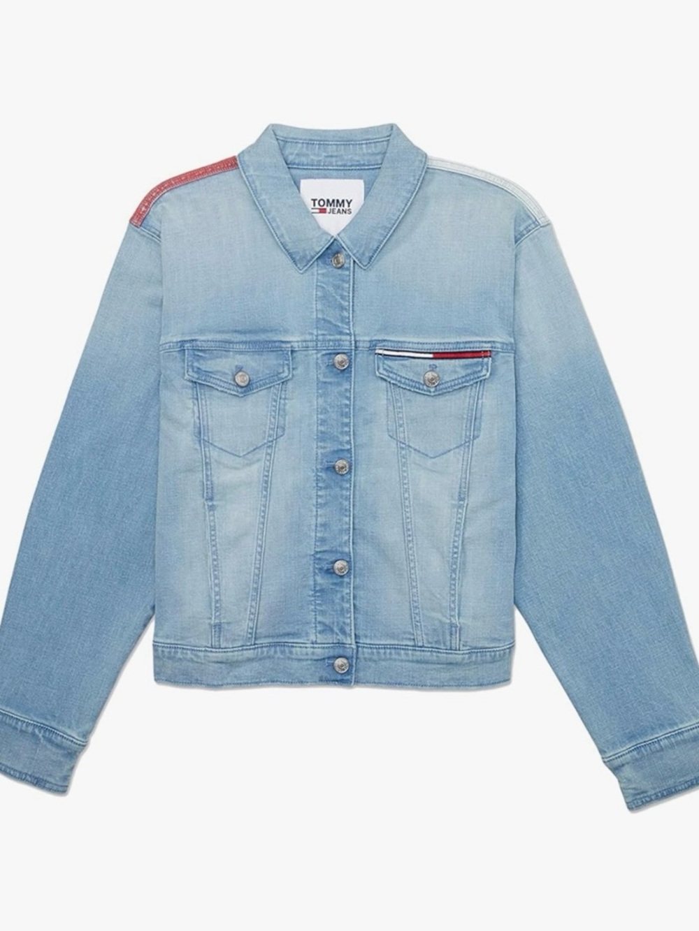 Tommy Hilfiger Women's Light Wash Denim Jacket - Light Blue